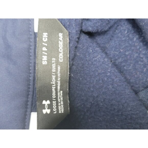Under‎ Armour 1/2 Zip Lined Pull Over Jacket Windbreaker Navy Blue - Picture 6 of 6